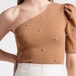 Express One Shoulder Embellished Top
